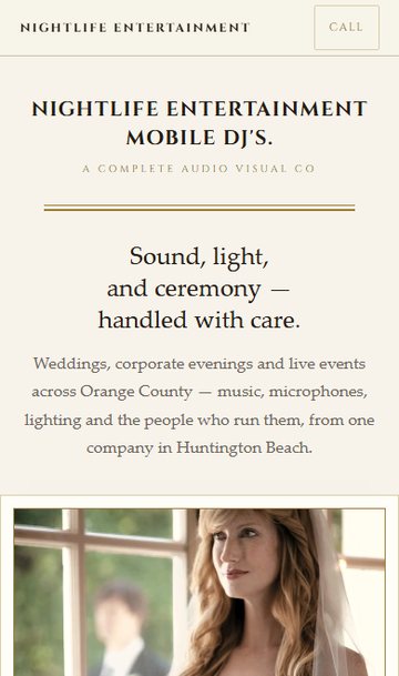 Concept 1, Heirloom: an ivory page with engraved capitals and a bride photographed in window light.