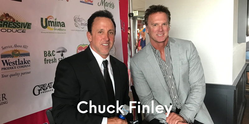 Devin Christopher with Chuck Finley.