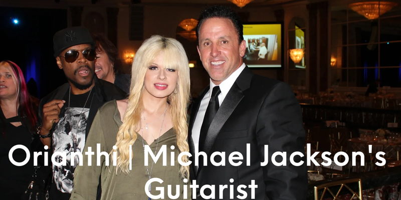 Devin Christopher with Orianthi, Michael Jackson's guitarist.