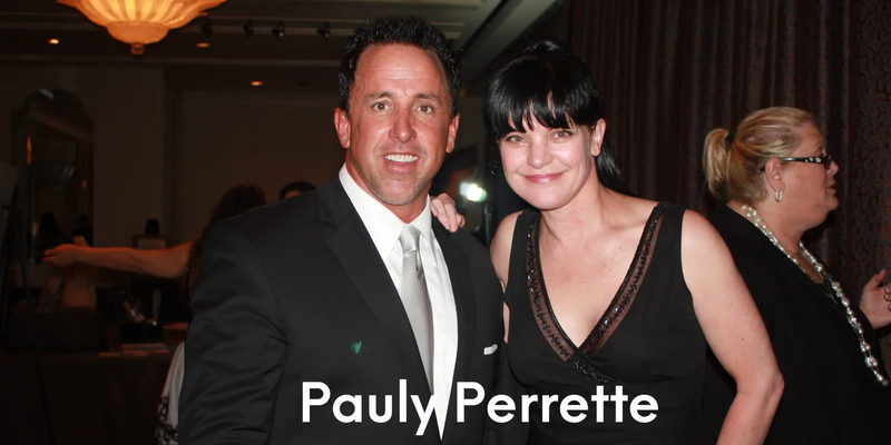 Devin Christopher with Pauly Perrette.